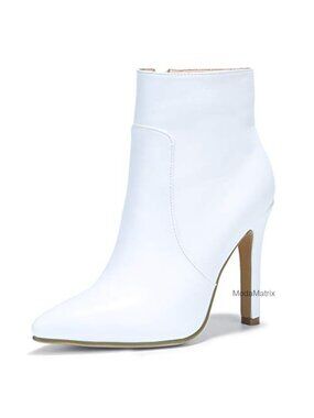 IDIFU Women's High Heel Pointed Toe Stiletto Ankle Booties, 4" Heel, Cushioned